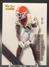 2022 Wild Card MATTE Platinum 20 Stripe /100  Derion Kendrick #MB-33 Rookie