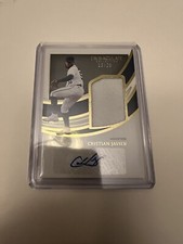 2022 Panini Immaculate Jumbo Socks Signatures 13/25 Cristian Javier #JSS-CJ Auto