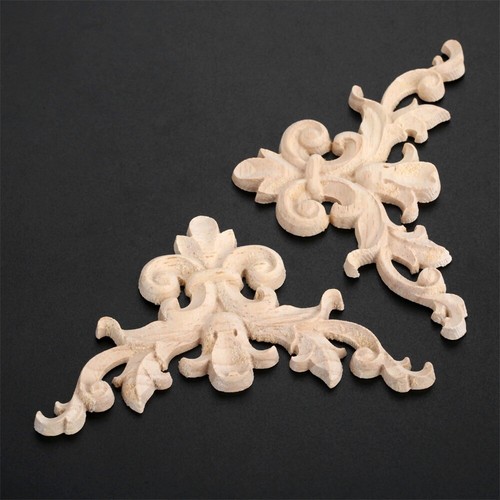 Vintage Decorative Wood Carved Decal Furniture Mouldings Onlay Applique Decor - Picture 2 of 14