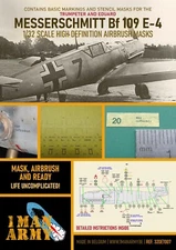 1/32 1ManArmy #DET007 Messerschmitt Bf109E-4 Airbrush Masks