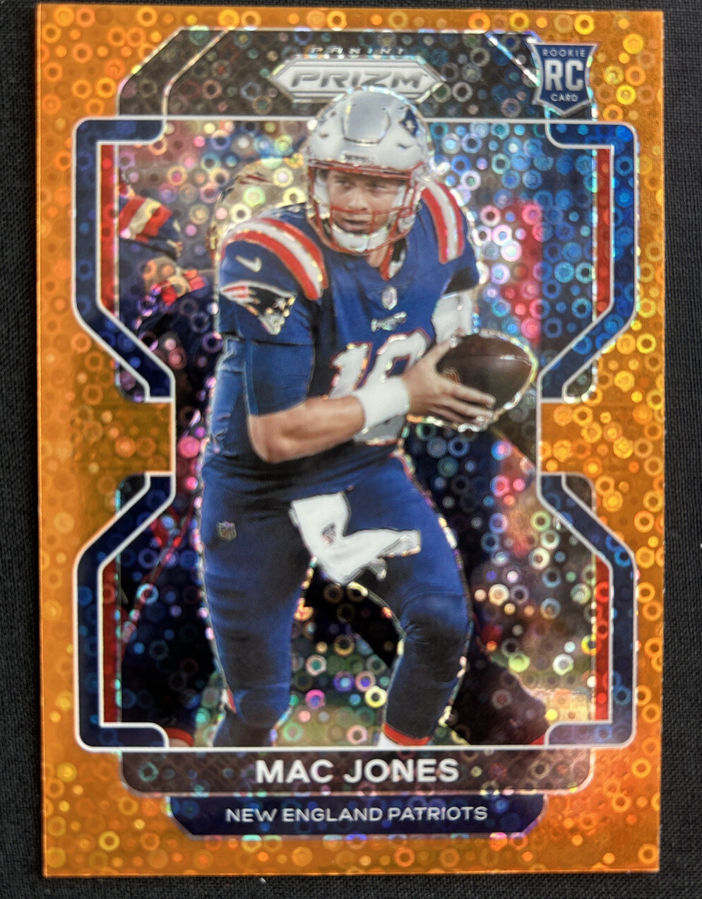 2021 Panini Prizm MAC JONES Rookie Card RC Parallel Orange Disco Prizm #336