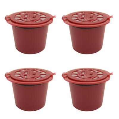 4pcs Refillable Coffee Capsule Cup for Dolce Gusto with Nespresso Coffee Machine