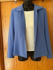 Kasper open front jacket polyester crepe size 6