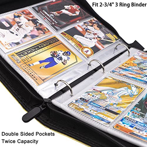 4 pocket card sleeves 4 Pocket Trading Card Sleeves Binder Album Pages Card Collector, 20 Sheets