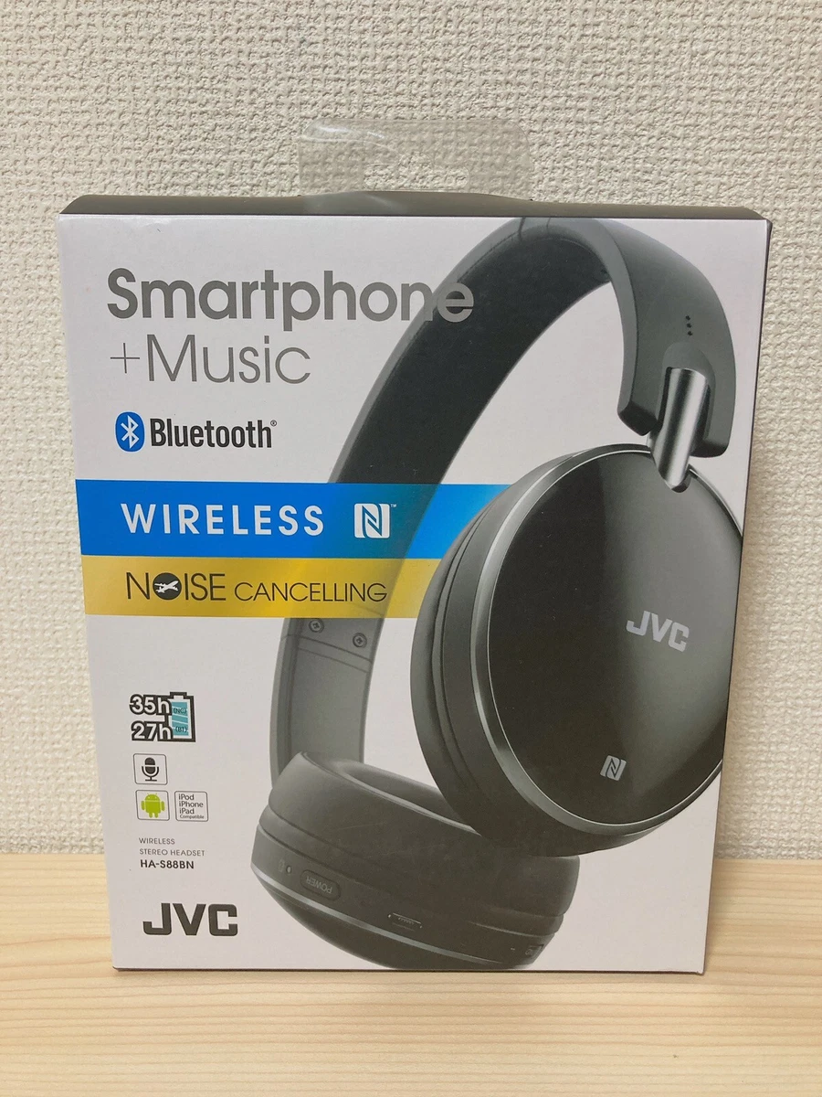 JVC HA S88BN Noise Cancelling Headphones Bluetooth NFC Compatible