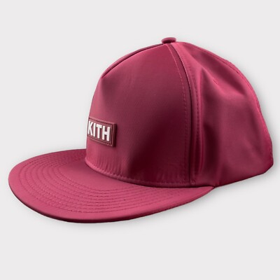 帽子 Kith Punctuated Logo Cap Whisper KITH Hat Cap Burgundy Landmarks 2014 Pinch Crown Shiny