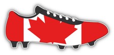 Canada Flag Soccer Cleats Car Bumper Sticker Decal