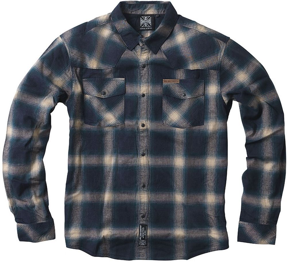 Измельчители WCC West Coast Choppers Herren Hemd Outlaw Flannel WCCWS162BL