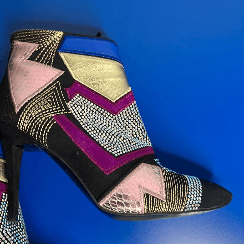 Giuseppe Zanotti Crystals Patchwork Ankle Boots - image 9