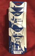 JES Co England White Vinyl Covered Wire Plate Hanger Diff Sizes 3.5" up to 16"