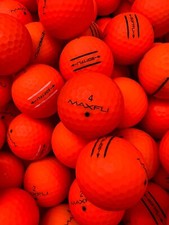 12 Orange Matte Finish Max Fli Premium AAA Golf Balls. soft-fli/straight-fli