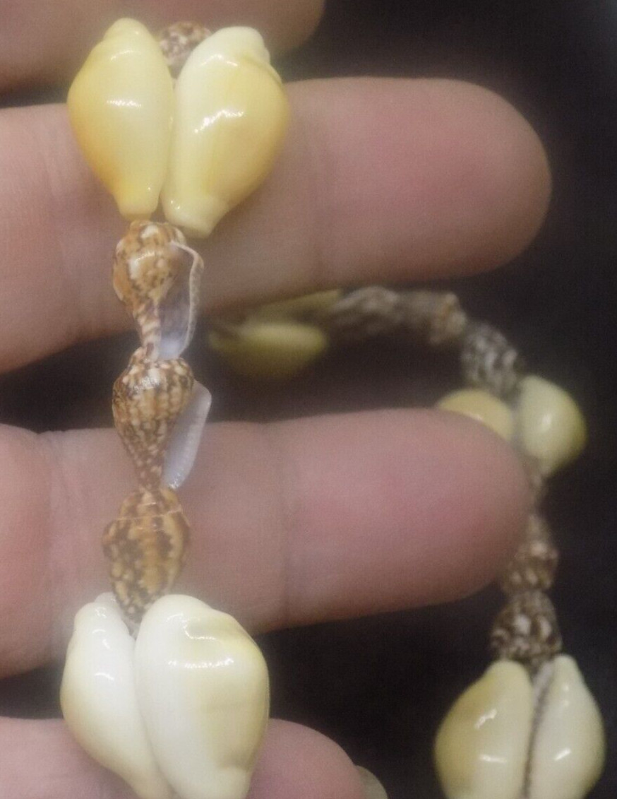 34 inch  long continuous strand shell necklace (3… - image 3