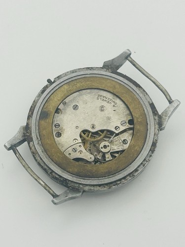 Vintage Meda Men’s Mechanical Watch 34.6mm Swiss City Trust Dial Parts - Picture 4 of 5