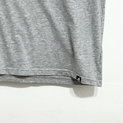 ADIDAS Boys Shoelace Badge of Sport Graphic Tee Short Sleeve Gray Crewneck XL - Picture 4 of 5