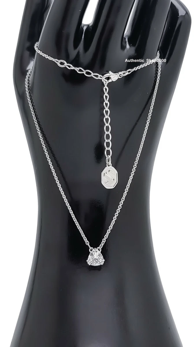 New SWAROVSKI Rhodium Trilliant cut crystal Millenia Pendant 