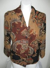 CJ Banks Size X Brown Print 3/4 Sleeve Tunic