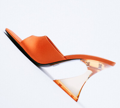 ZARA NEW WOMAN HIGH-HEEL SANDALS WITH METHACRYLATE HEELS