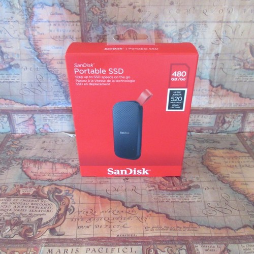 SanDisk 480GB Portable SSD Solid State Drive - USB 3.2 USB-C - SDSSDE30-480G-G25