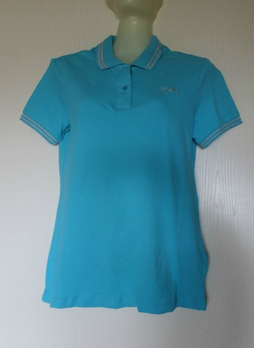 LOTTO POLO MANCHES COURTES FEMME TAILLE M / FR40-42 /UK10-12/ EU38-40 BLEU CAPRI - Picture 2 of 5