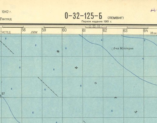 Mapa topográfico militar soviético ruso - LEMVIG (Dinamarca), 1:50 000, ed. 1961 - Imagen 3 de 4