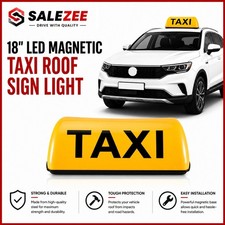 LUZ LETRERO DE TECHO DE TAXI MAGNÉTICO LED DE 18" BLANCO TAXÍMETRO LETRERO SUPERIOR LUZ DE CABINA