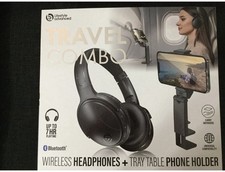 Lifestyle Advanced-Travel Combo-Wireless Headphones + Tray Table Phone Holder