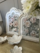 Vintage Pink Floral Wall Art - Cottagecore - Country - Set Of 2 A4 Prints Only