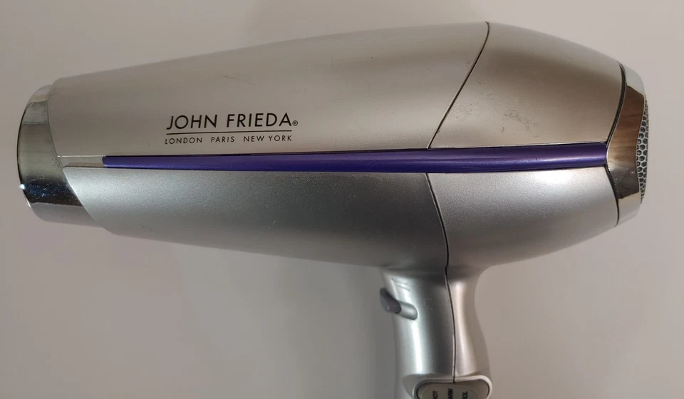 Secador de pelo John Frieda JF1NG plateado usado probado Foto 2 de 4