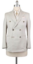 Luigi Borrelli Beige Solid Sportcoat - 40/50 - DP27121R8 