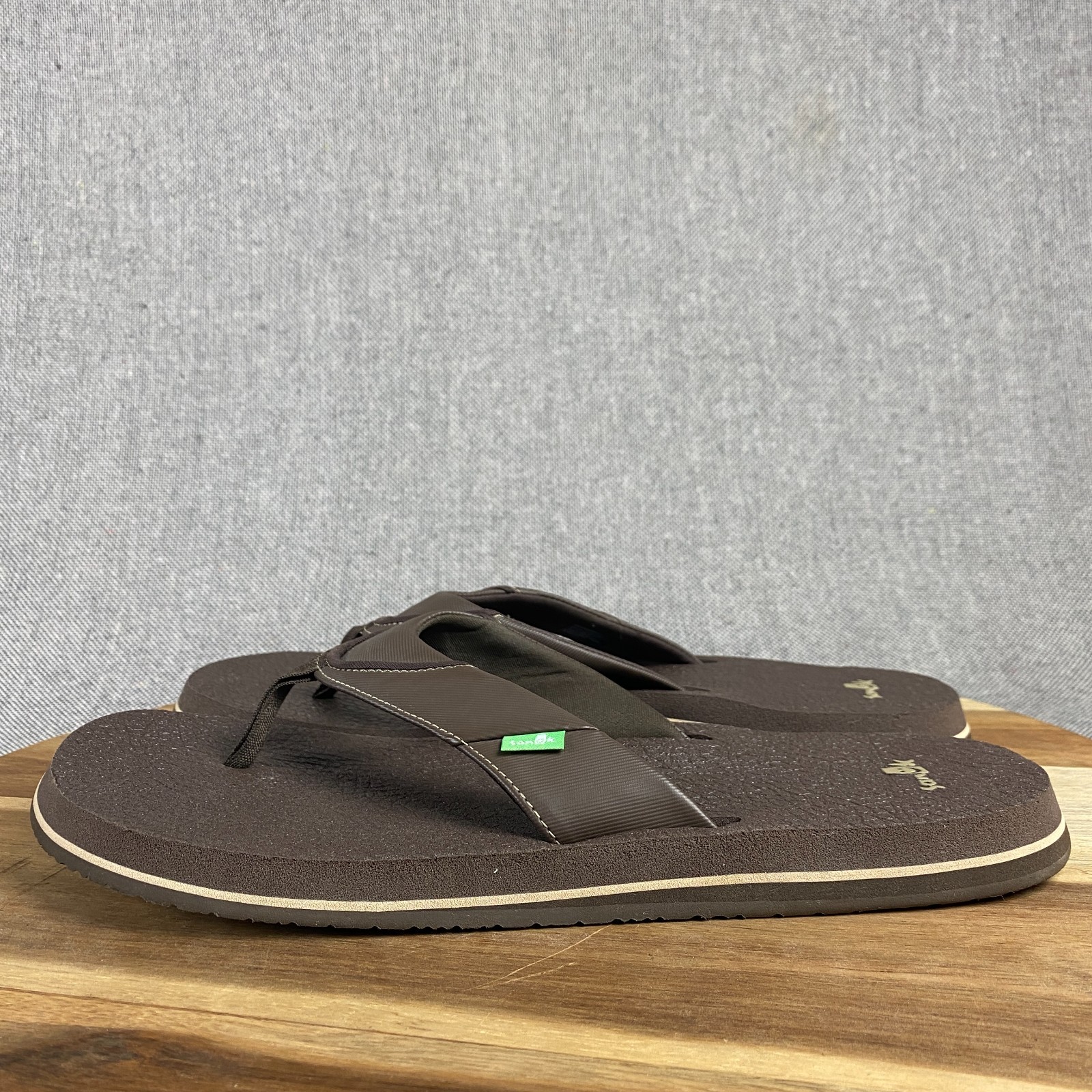 Sanuk Beer Cozy 2 Sandals Mens 13 46 Brown Comfort Primo Flip Flops image 6