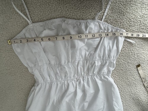 Madewell Midikleid mit Lochspitze und Träger Popeline weiß Größe 10 - Bild 12 von 18