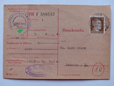 Punktverrechnungskarte aus Falkenstein Vogtland, 03. April 1944