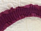 Romantic Feminine Jabot Magnolia Burgundy Cashmere Cotton Ruffles Neck Tie Wrap — photo 5