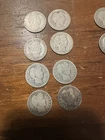 LOT OF 8 BARBER QUARTERS QUARTER SILVER SCRAP COLLECT MELT NO RESERVE