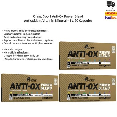 Olimp Sport Anti-Ox Power Blend Antioxidant Vitamin Mineral 180 Capsules