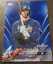 2018 Topps Opening Day - Dansby Swanson #14 Rainbow Blue Foil