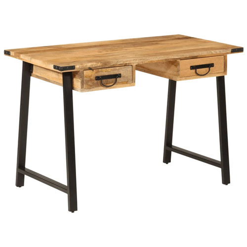 Schreibtisch Massivholz Mango Eisen 105x55x70 cm