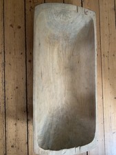 Antiker Backtrog/Teigmulde aus Holz &ndash; l&auml;nglich ausgeh&ouml;hlte Holzmulde