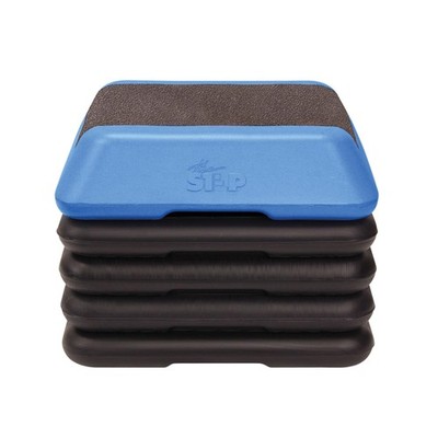 Adjustable High Step Aerobic Platform with 4 Risers, Home Gym Workout Equipme...