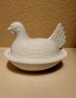 Indiana Glass-Milkglass Hen on Nest - Vintage