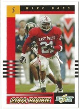 MIKE DOSS - 2003 Score Football Rookie Card #329 - Indianapolis Colts (2622a). rookie card picture
