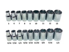 Craftsman 18 Piece 14 Drive 6 Point Socket Set Metric Sae Craftsman 18 Piece 14 Drive 6 Point Socket Set Metric Sae