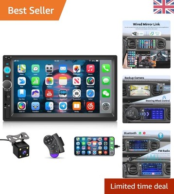 7 Zoll Doppel DIN Autoradio mit Bluetooth, Rückfahrkamera & Mirror Link