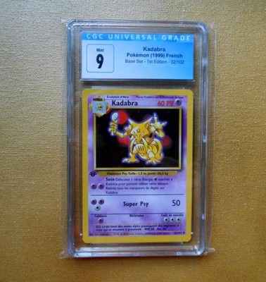 pokemon karte kadabra 32 / 102 Edition 1 WIZARD 1999 Mint Rare Graded 9 CGC