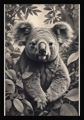 Kühner Koala gerahmtes Wandbild Poster Leinwanddruck Bild