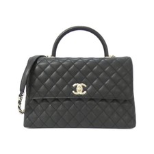 Chanel Coco Handle Caviar Skin Bag Women Black One Size 662576