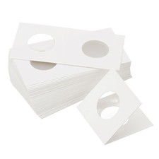 2x2 Coin Flips, 350 Pack 25mm Cardboard Coin Holder Paper Coin Holders, White