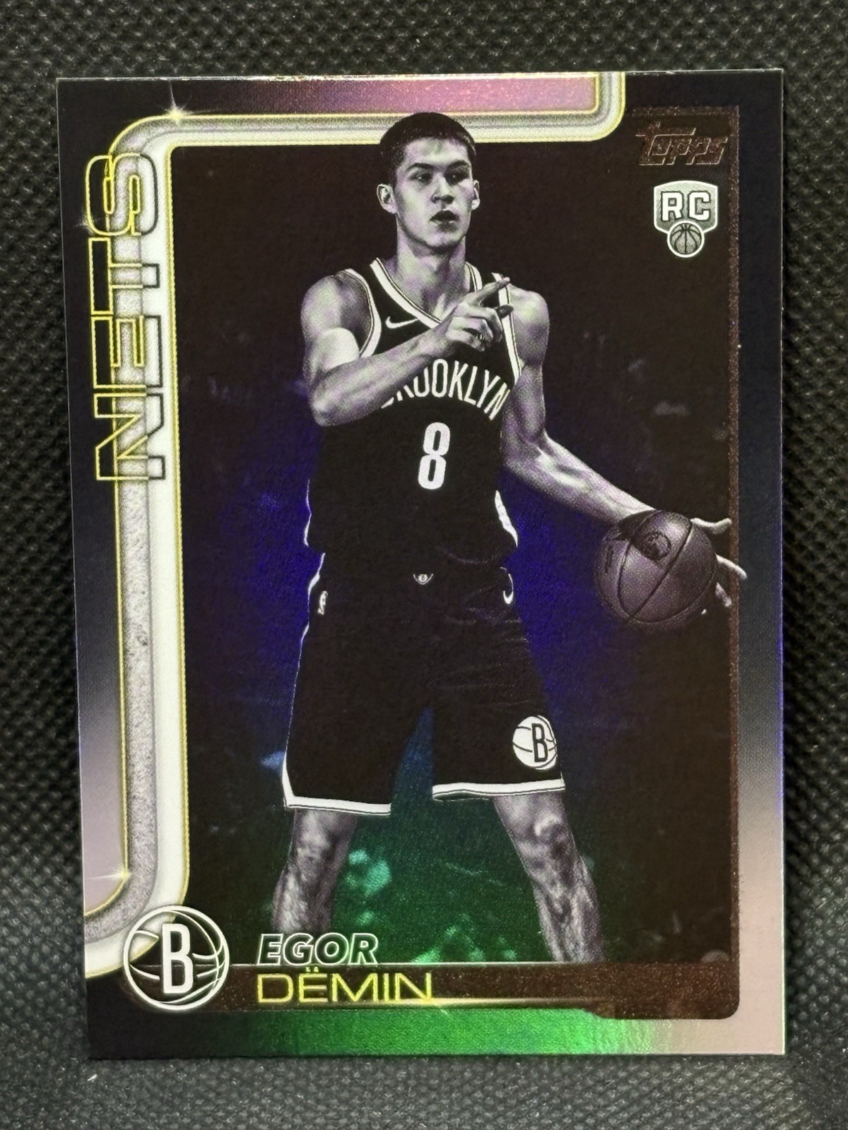 2025-26 Topps Black Friday Egor Demin Blackout RC SP #208 Brooklyn Nets