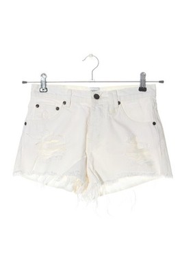 SINCERELY JULES Hot Pants Damen Kurze Hose Gr. DE 34 weiß Street-Fashion-Look