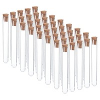 7Ml Plastik TeströHren Mit Kork Stopfen 40Stk 100X12Mm Rohre Klar